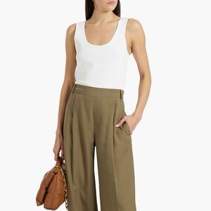 VINCE. Stretch-knit tank white size small